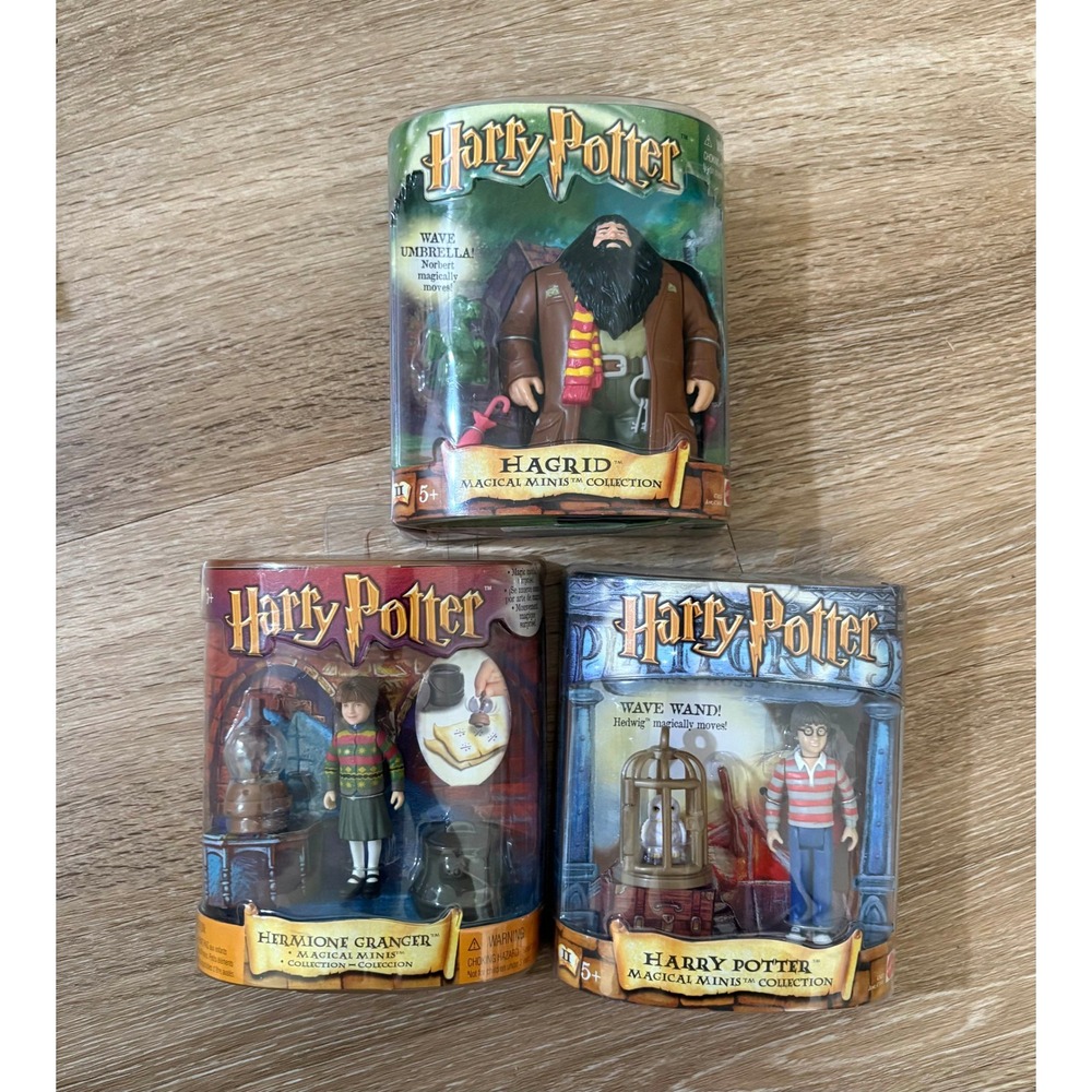 VNTG Harry Potter Magical Minis Collection Figures Hagrid Hermione Harry Mattel‎